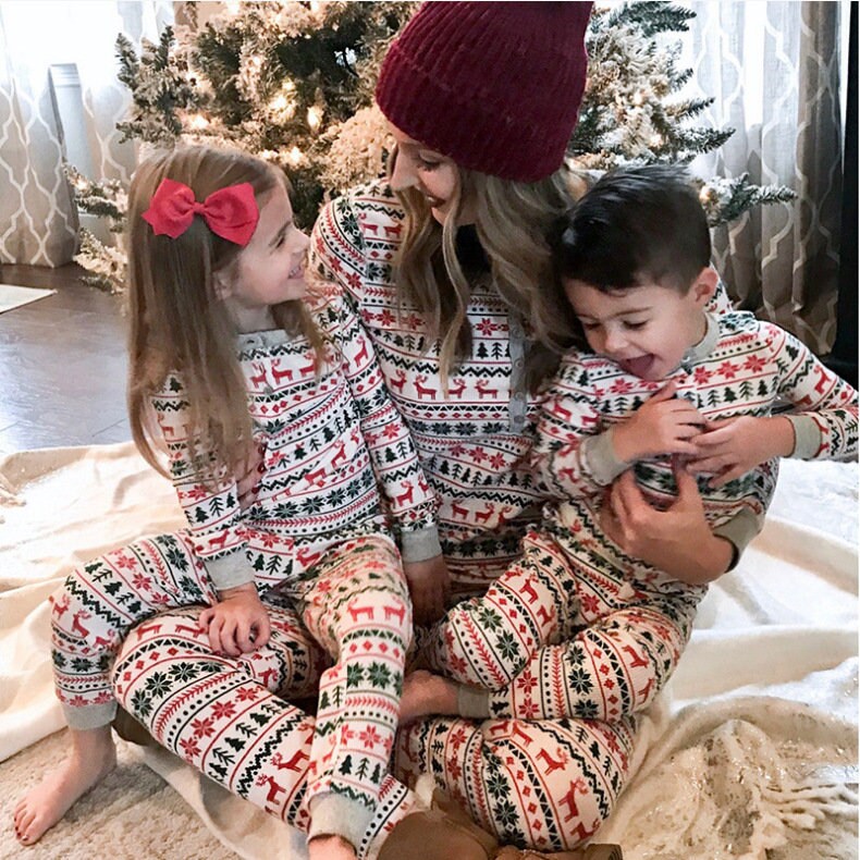 Family Christmas Pjs Matching Set for Couples and Kids