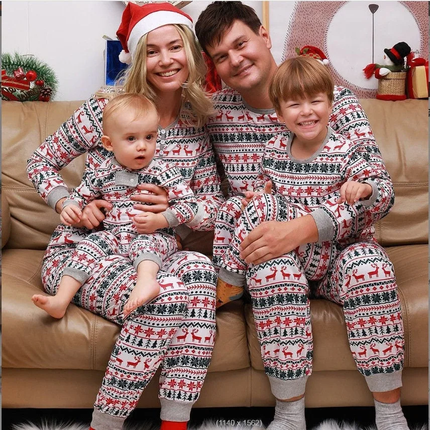 Family Christmas Pjs Matching Set for Couples and Kids