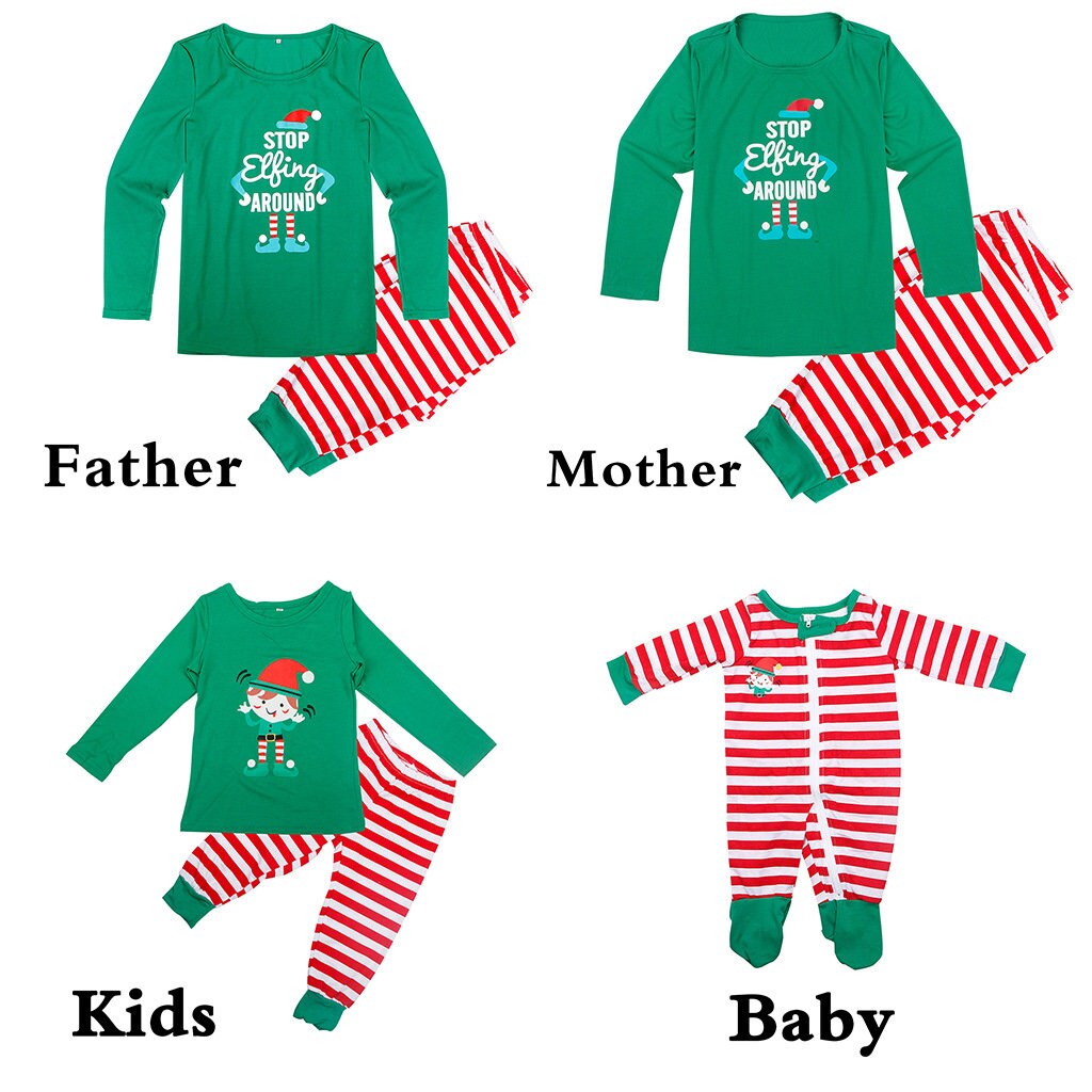 Pajamas PJ's Print Pants Family Matching Sleepwear Clothes Holidays