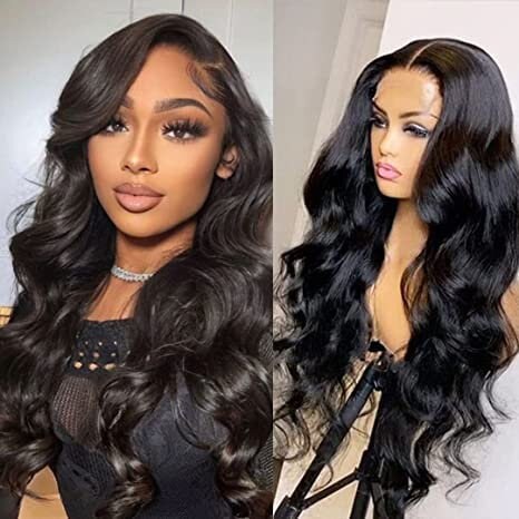 Brazilian Body Wave Wig with Baby Hair Natural Hairline 22 Inch Lace Front Wigs Human Hair Body Wave Wig 4X4 Wig Pre Plucked for Black Women